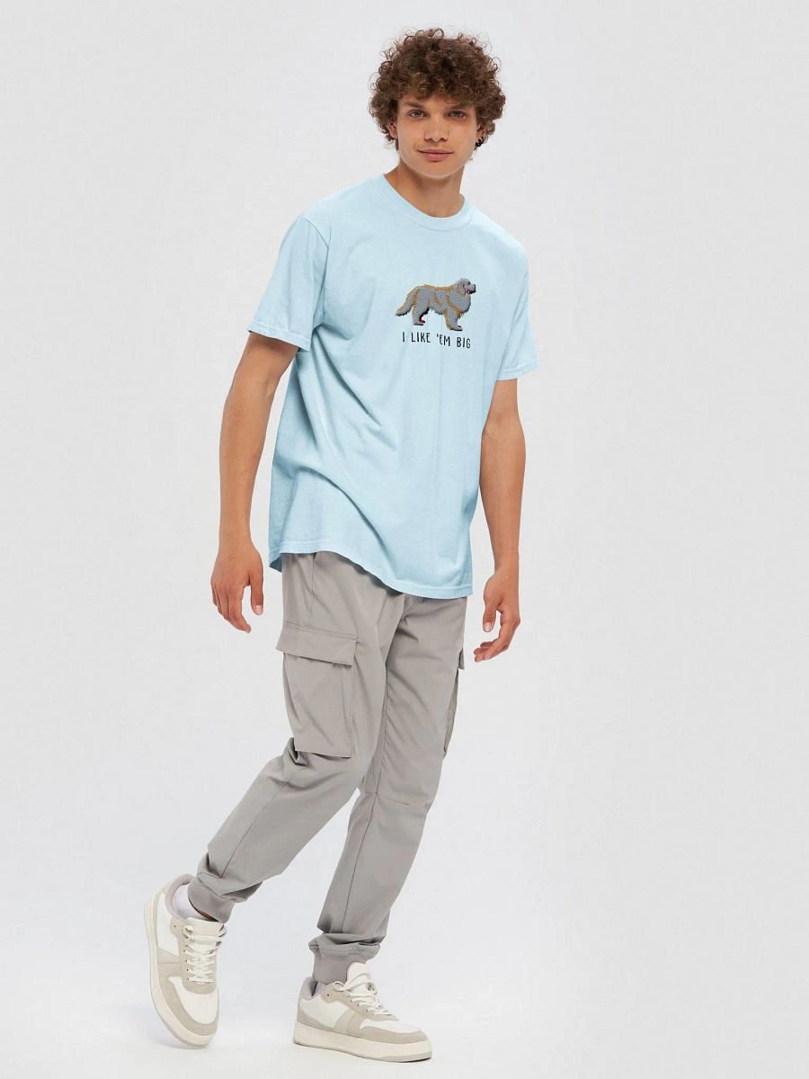 I Like 'Em Big T-Shirt(Embroidered) of a Newfoundland(Grey) product image (10)