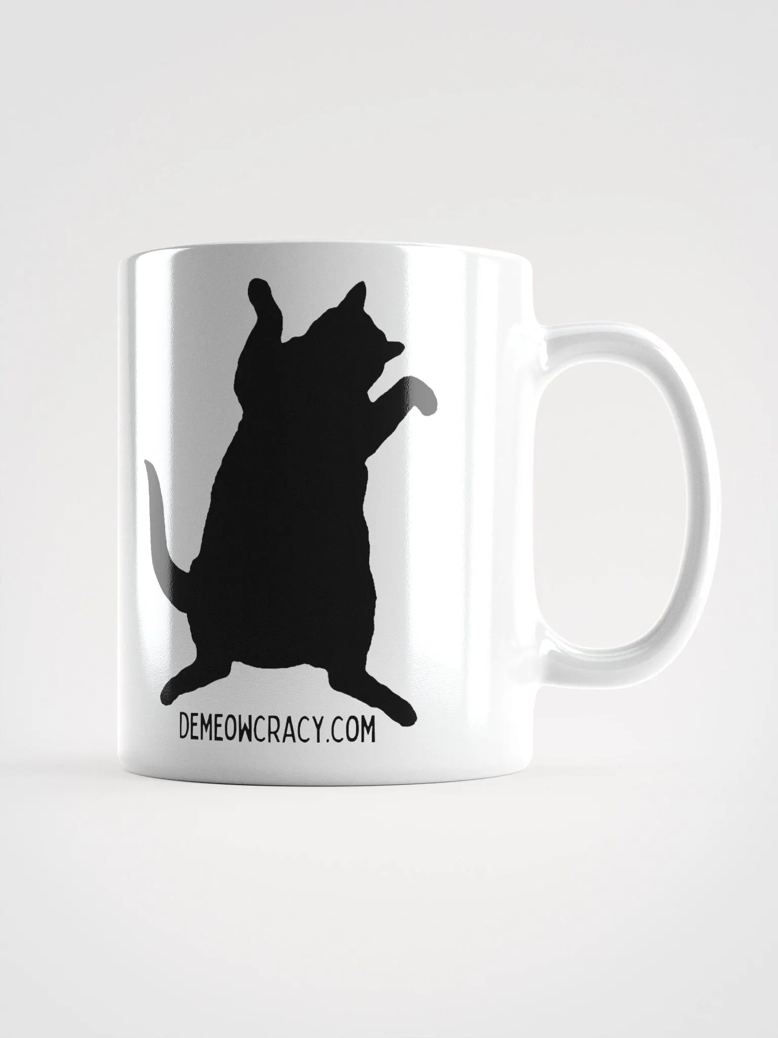 Demeowcracy Dancing Democrat Cat Vote Blue Mug product image (1)