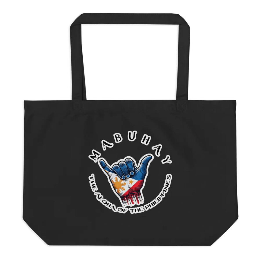 MABUHAY THE ALOHA OF THE PHILIPPINES WIDE TOTE BAG - SHAKA HANG LOOSE VIBES FOR YOUR JOURNEY product image (11)