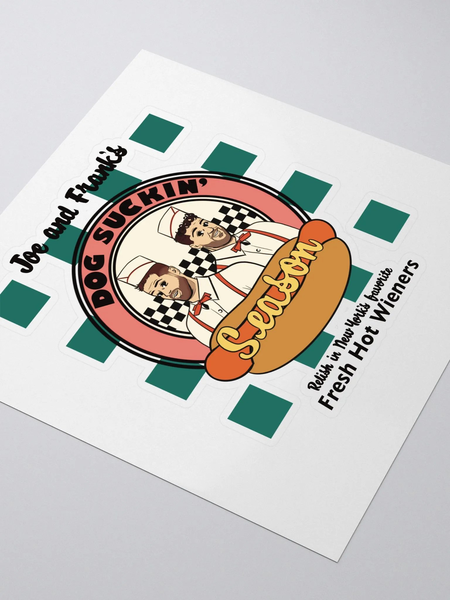 Dog Suckin' Fresh Hot Wiener Sticker product image (3)