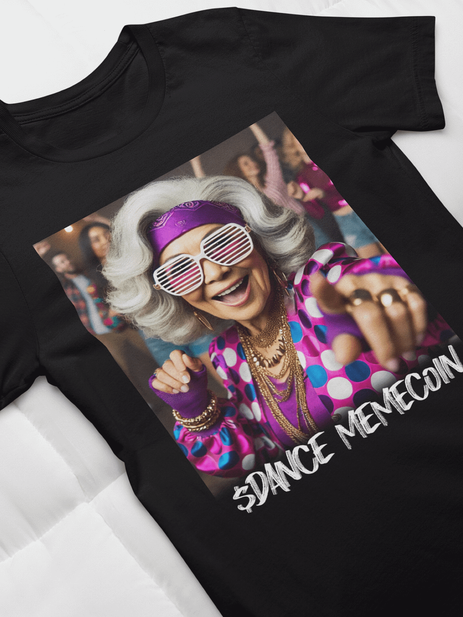 COOL GRANDMA - DANCE MEMECOIN - PREMIUM TEE - BLACK product image (1)