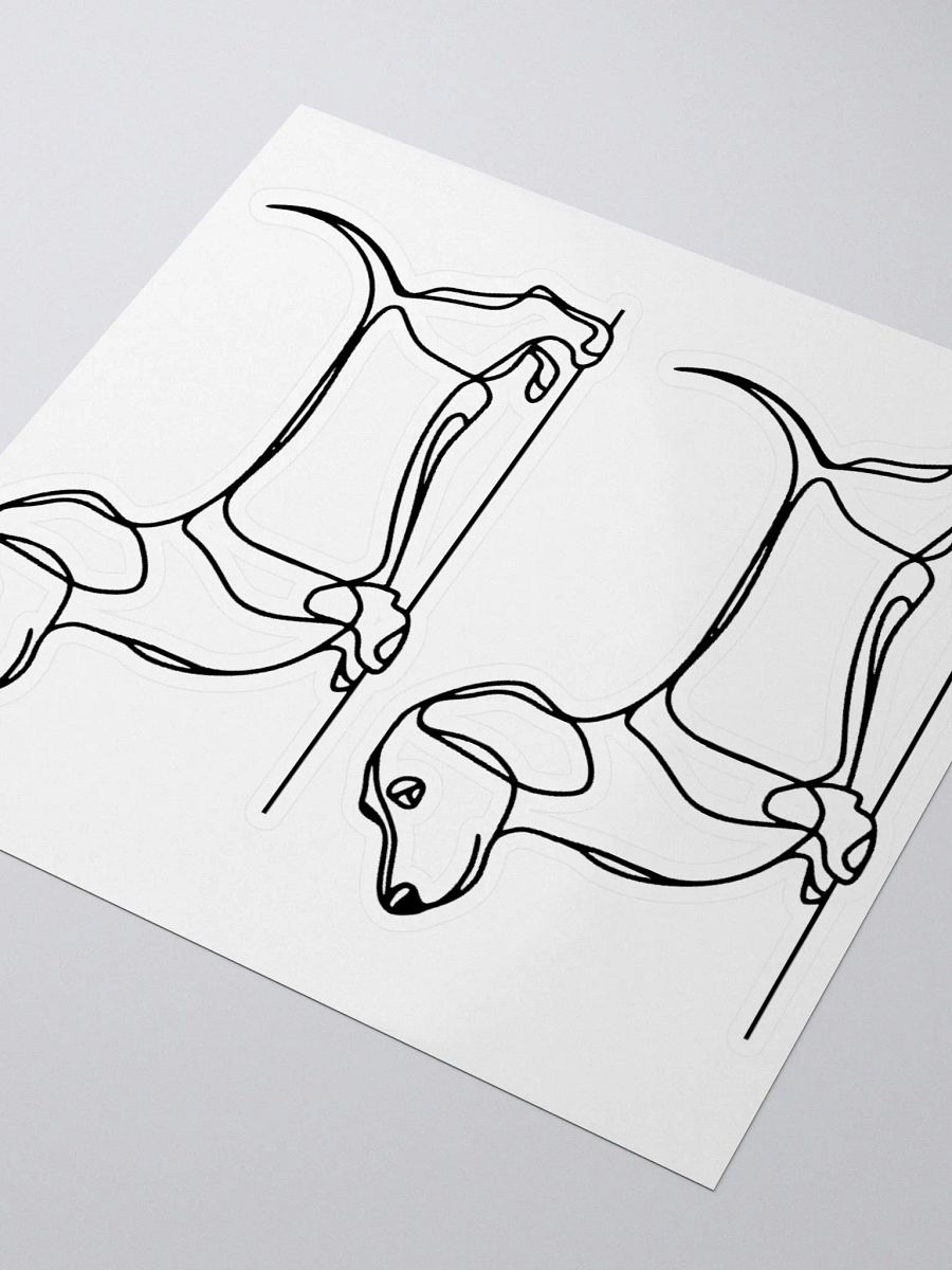 Minimalist Dachshund Line Art stickers for Dog Lovers product image (8)