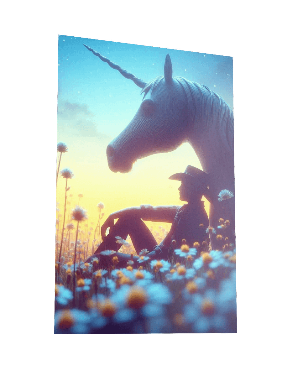 Unicorn Cowboy Enhanced Matte Paper Poster product image (6)
