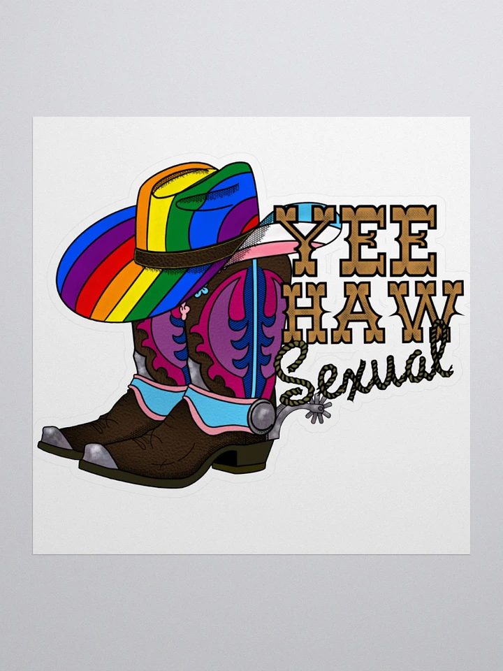 Yee-Haw Sexual Kiss Cut Sticker product image (1)