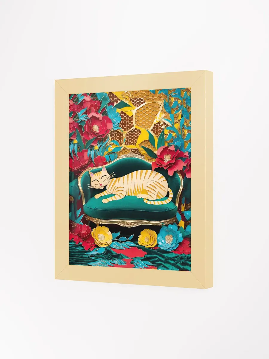 Cat In The Garden - Wall Art - Framed product image (2)