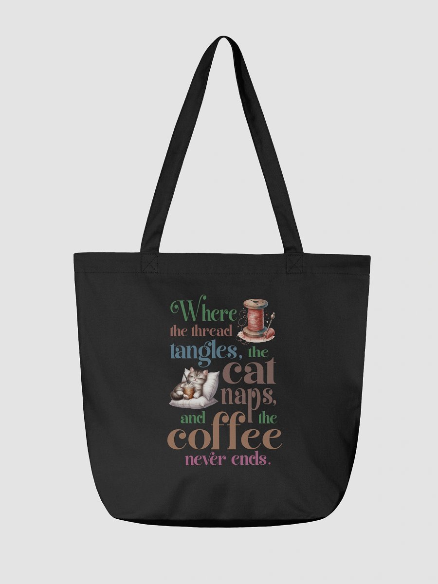 Whimsical Thread Cat Coffee Tote product image (3)