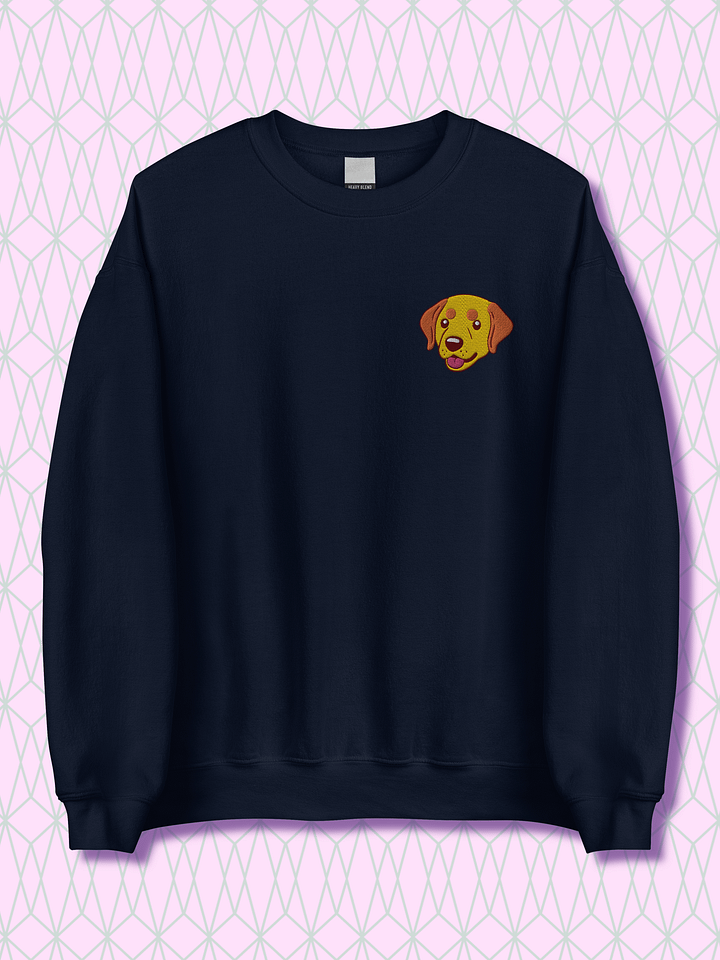 Cheerful Labrador Retriever Embroidered Crewneck product image (1)