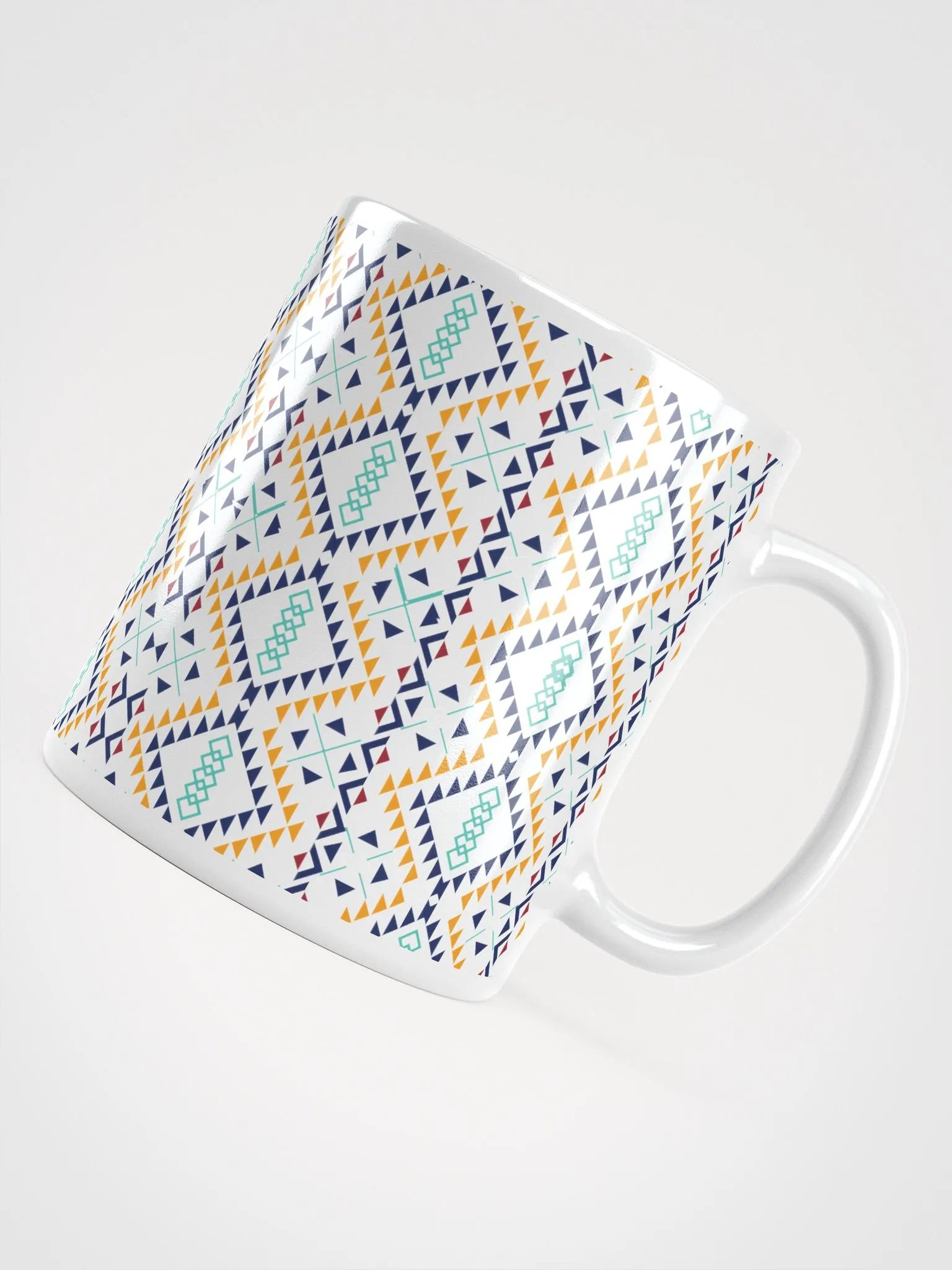Miniature Triangles Design White Mug product image (11)