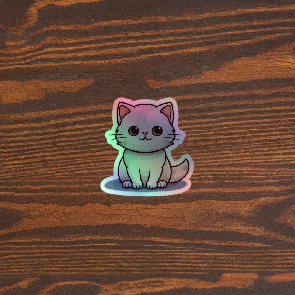Cute White Cat Sticker product image (5)