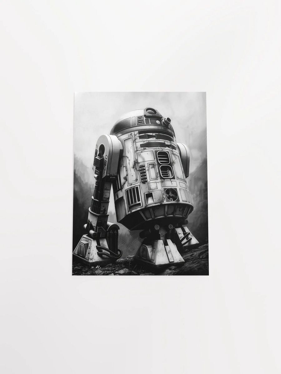 Vibrant Black and White Matte R2D2 Poster product image (5)