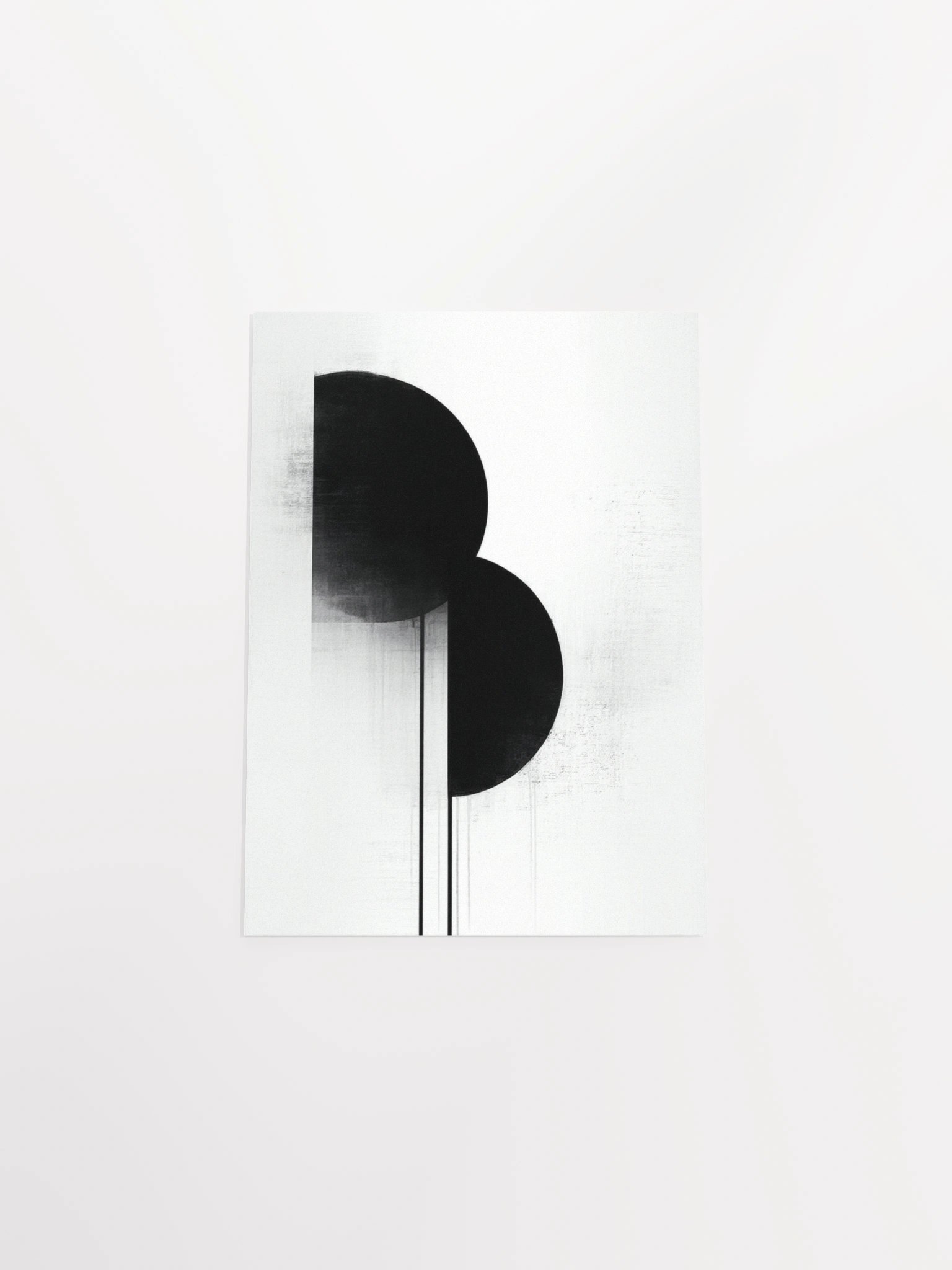 Eclipse of Contrast Poster | Black & White Abstract Minimalist Wall Art Print, Modern Monochrome Print product image (43)