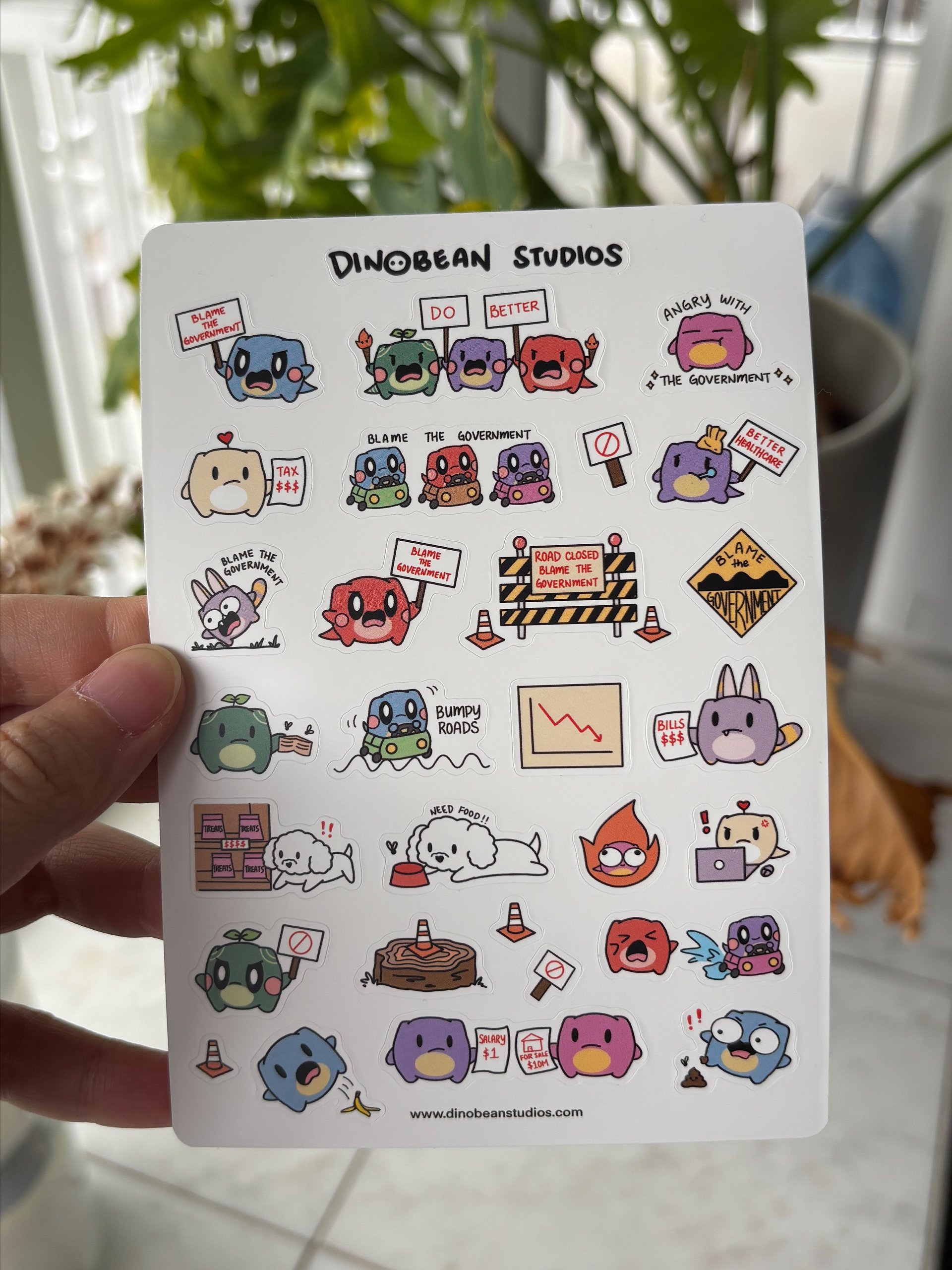 Angry with the Government Sticker Sheet product image (1)