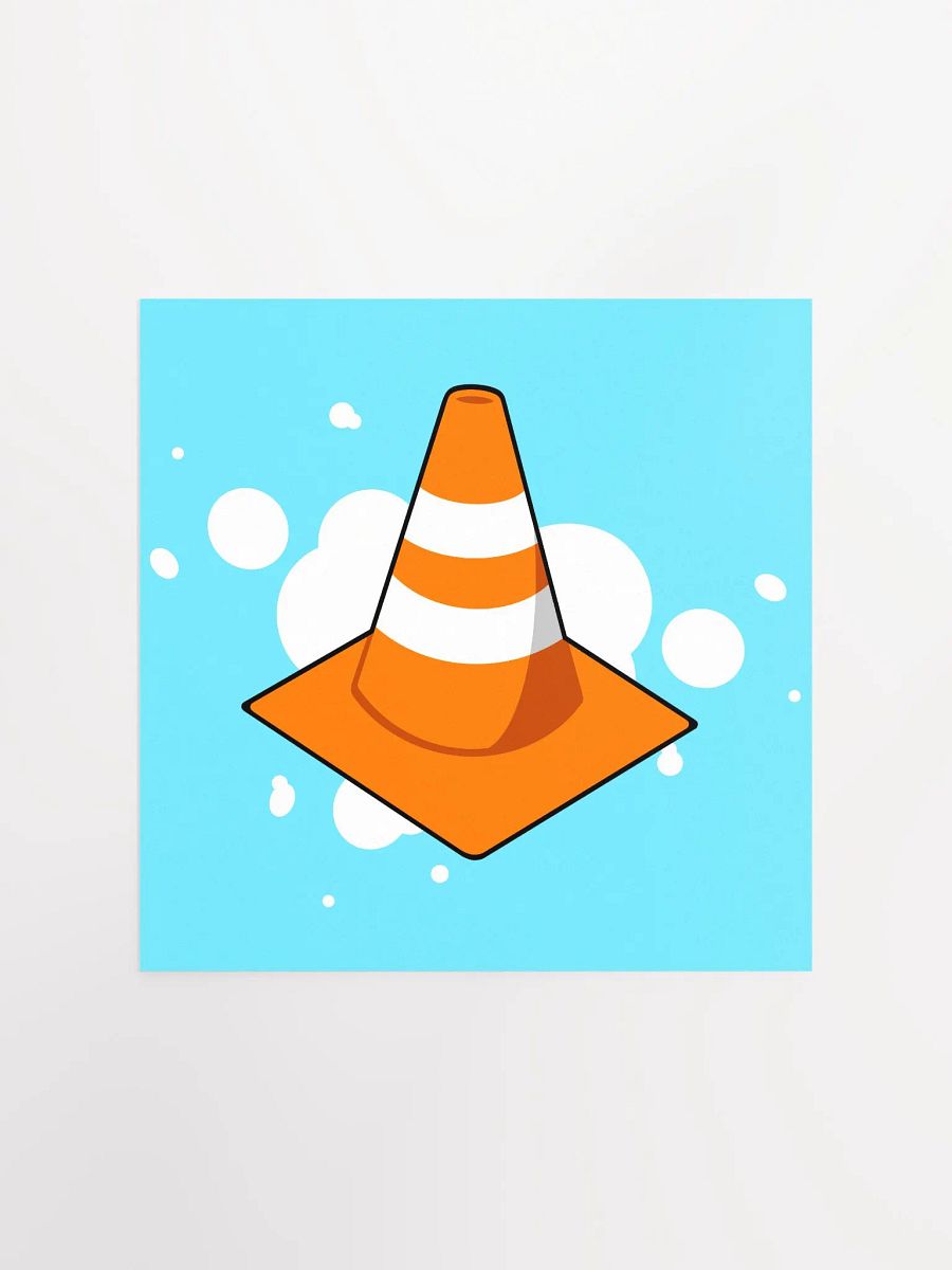 Traffic Cone Splatter Matte Poster Print product image (1)