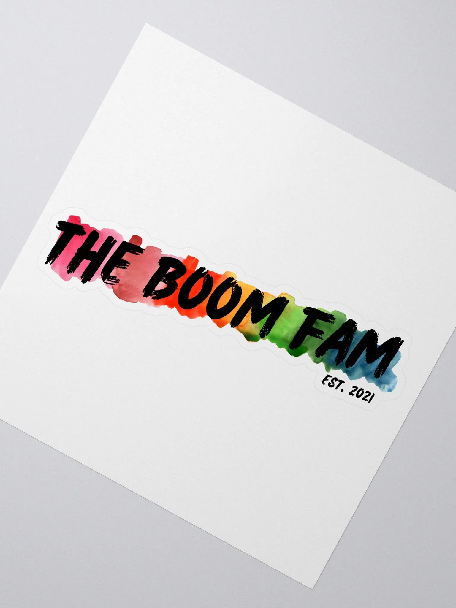 BOOM Fam Est 2021 Kiss Cut Sticker product image (2)