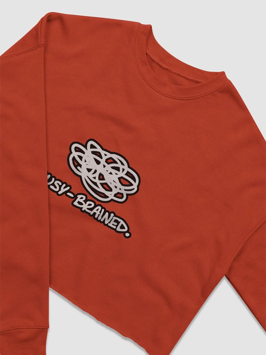 BUSY-BRAINED (lined design) Women's Fleece Crop Sweatshirt product image (1)