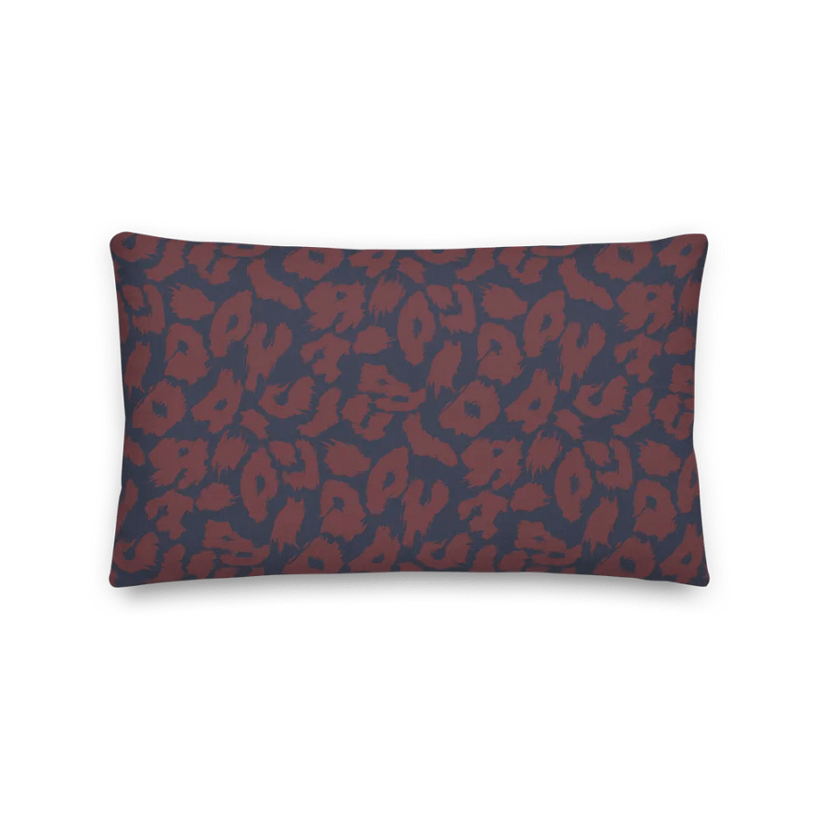 Burgundy Blue Animal Print Premium Pillow product image (2)