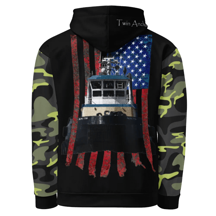 Camouflage & Black Pacific Titan & CE Flage Hoodie product image (1)