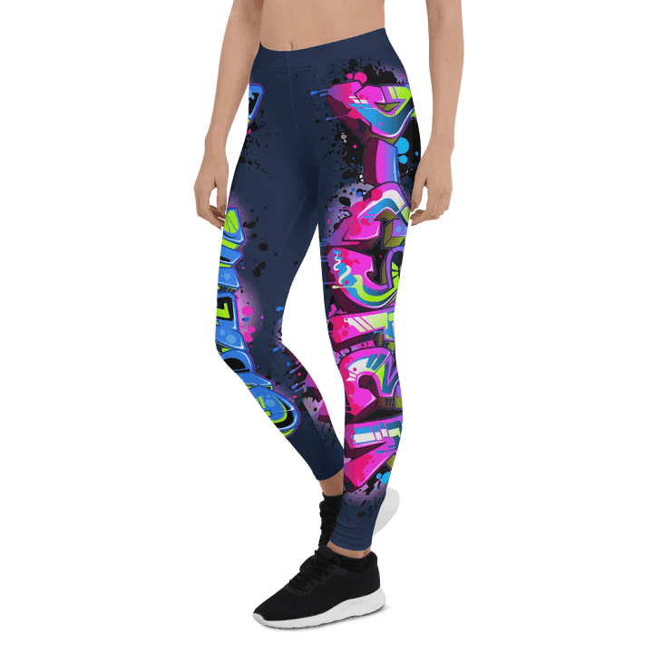 Graffiti Logo Legging Navy Blue product image (2)