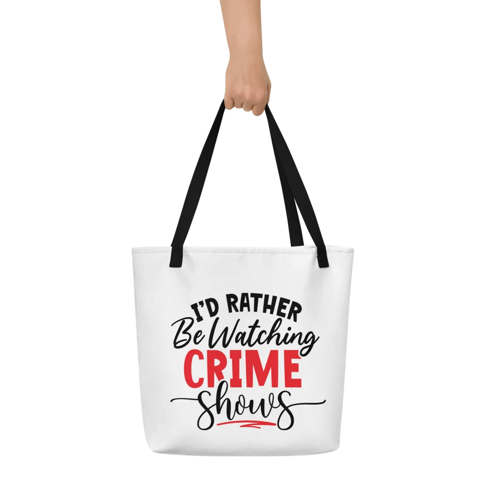 'I'd Rather be Watching Crime Shows' All-Over Tote Bag product image (6)