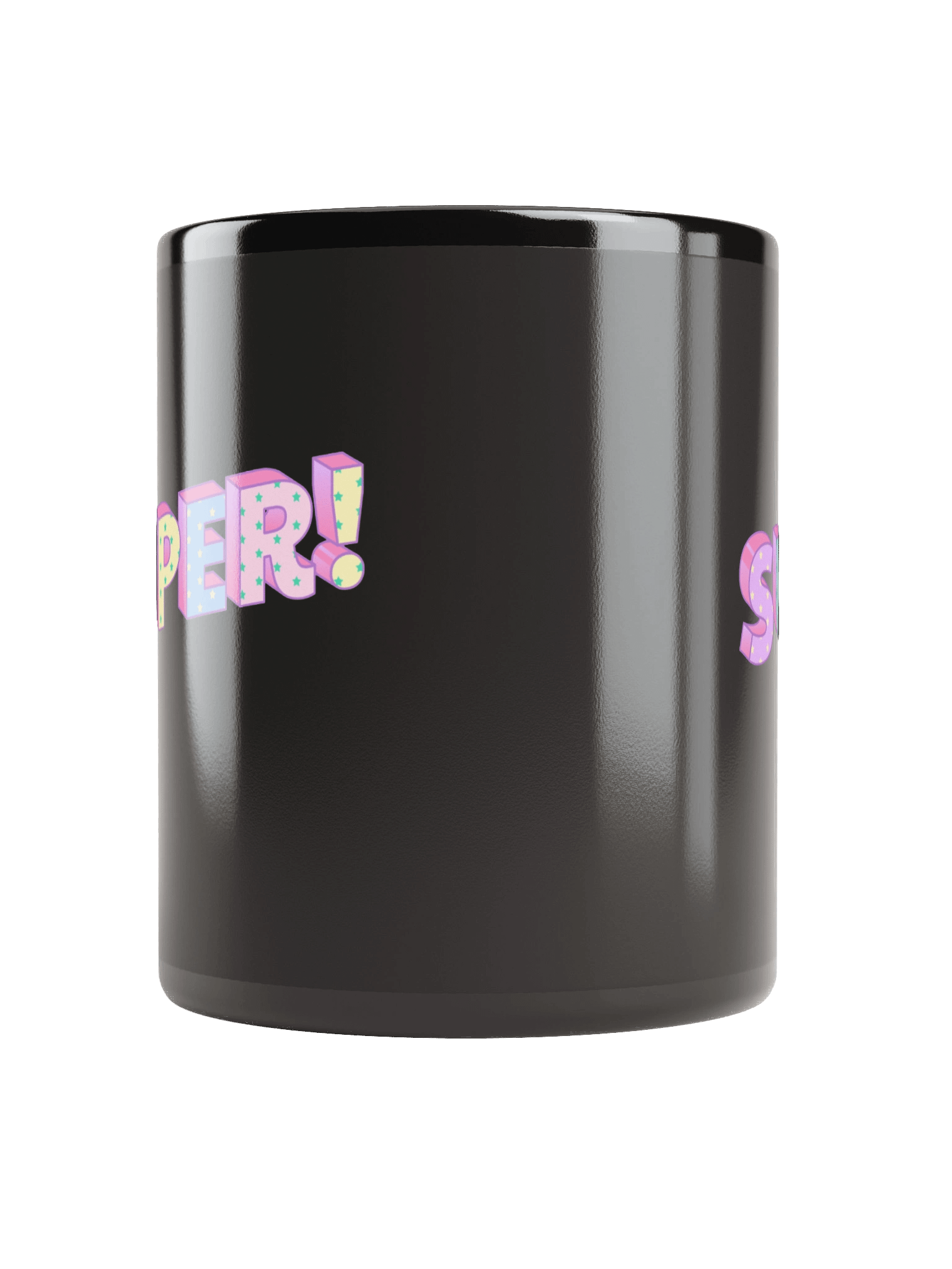Vibrant Super! 3D Text Black Coffee Mug product image (6)