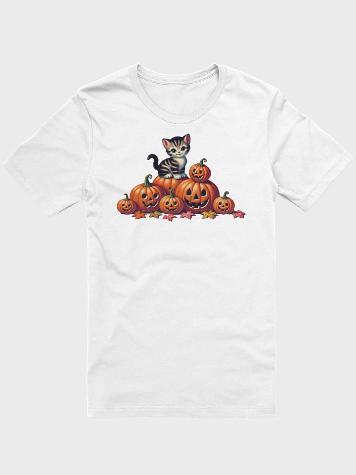 Kitten and Jack-o-Lanterns Pumpkins Supersoft T-shirt product image (12)
