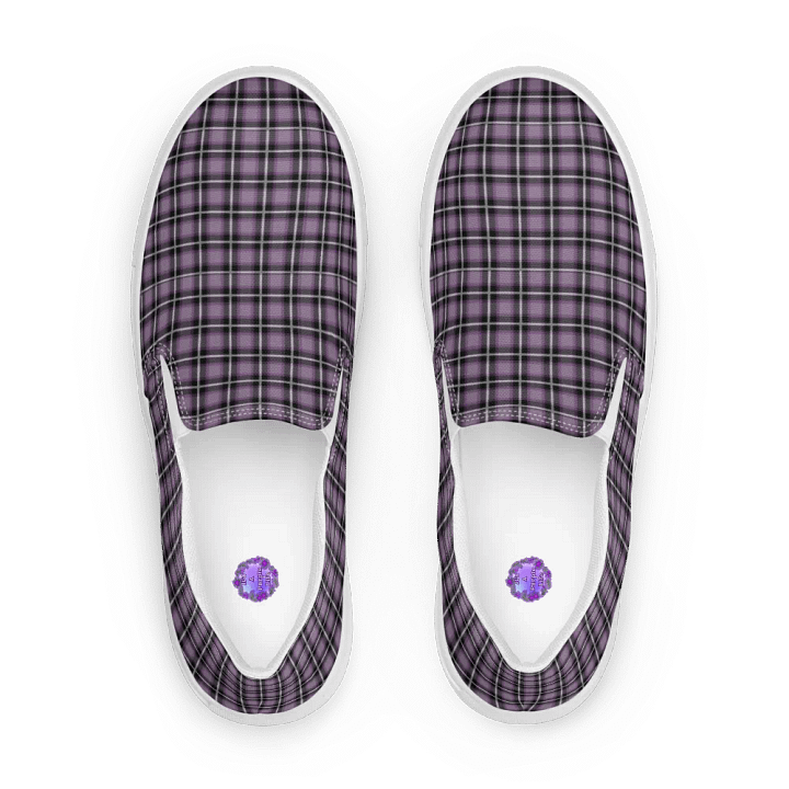 Men's Purple Plaid Perfection Slip-On Shoes product image (1)