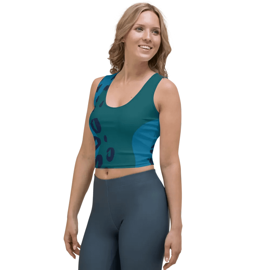 Aqua Wave All-Over Crop Top product image (3)