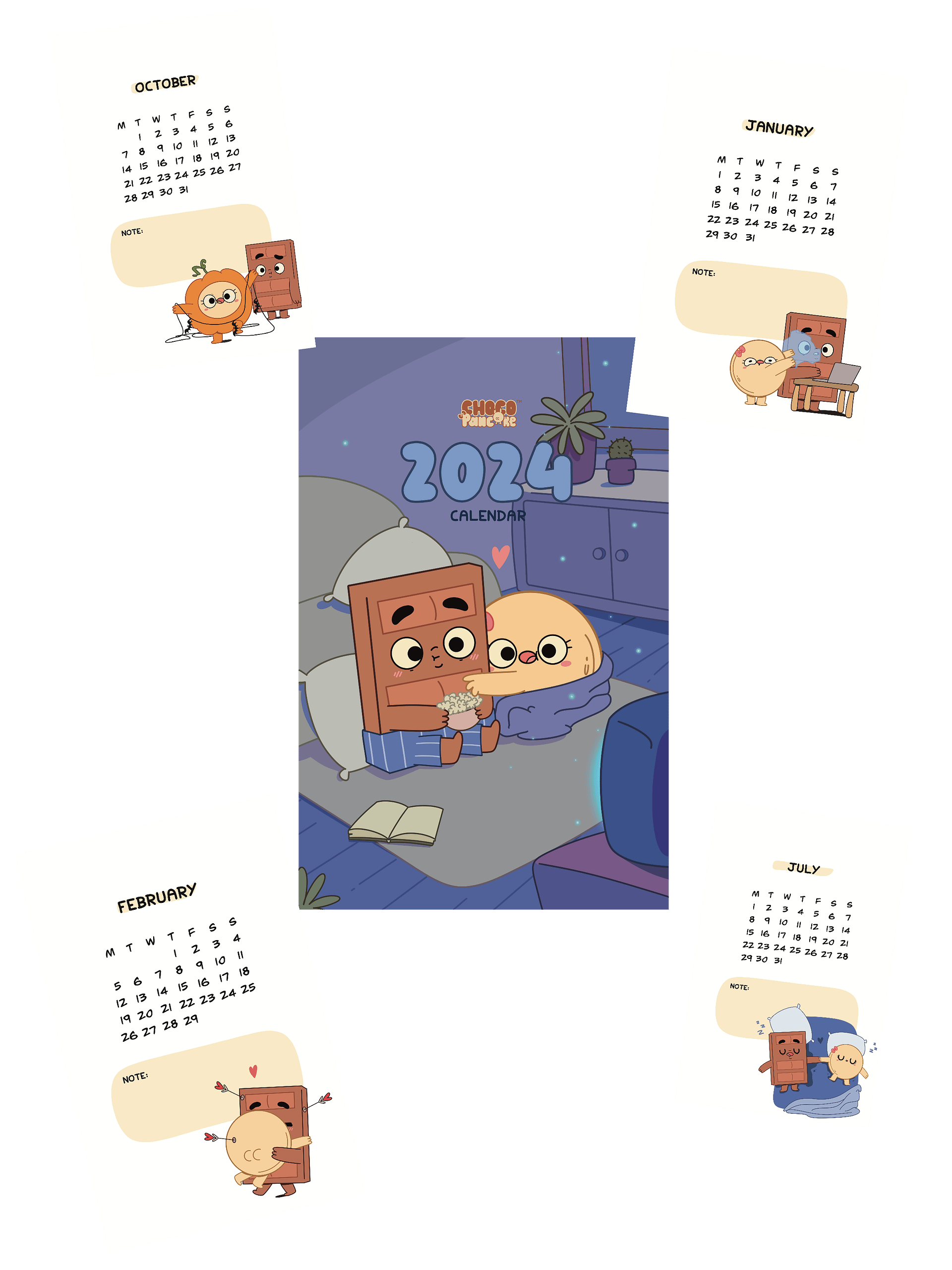Digital Printable 2024 Calendar product image (1)