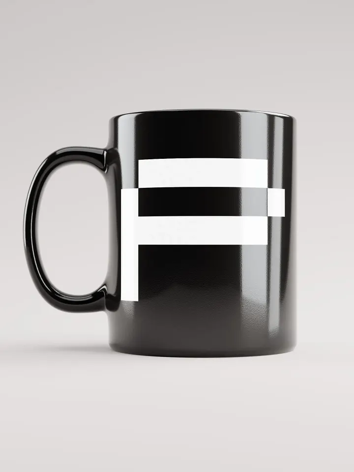 Pix Stitch 'P' Black Glossy Mug product image (1)