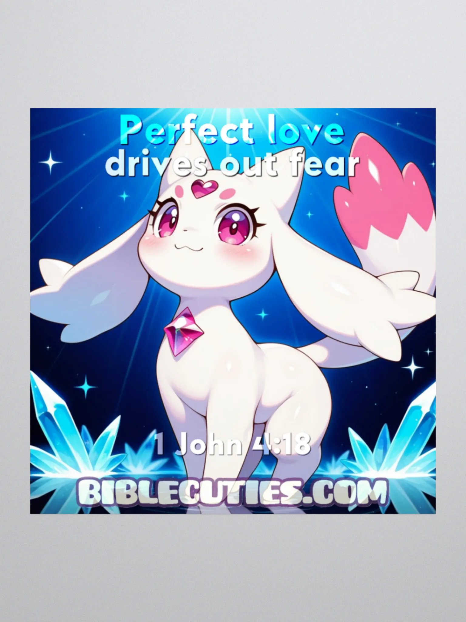 Bible Cuties Ruby - Perfect love drives out fear Sticker product image (1)