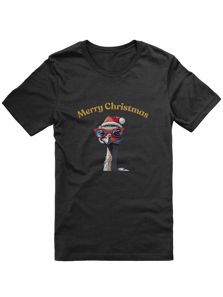 Festive Emu Merry Christmas T-Shirt - Gold product image (1)