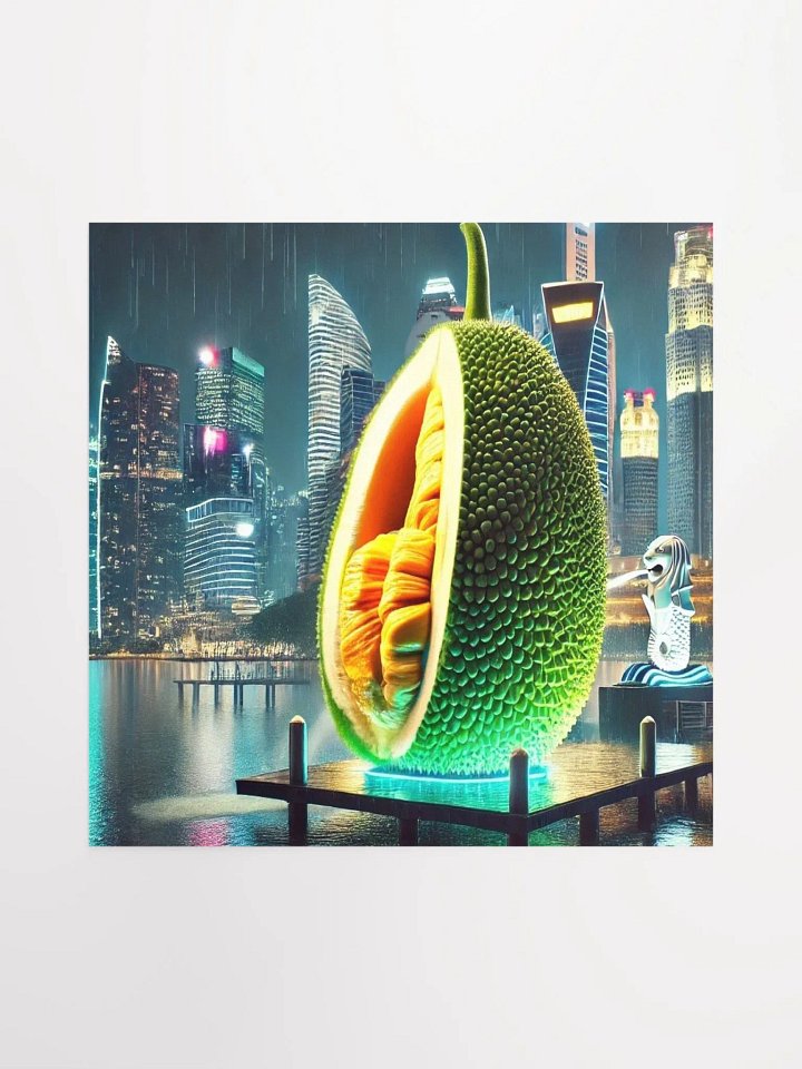 Tropical Bliss: Jackfruit & Singapore’s Skyline Poster product image (3)