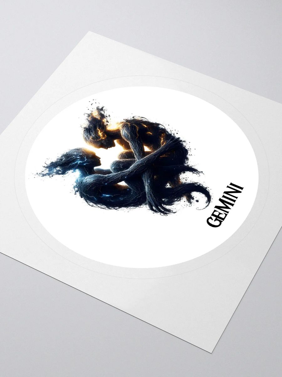 Mythical Gemini Zodiac Round Sticker product image (7)