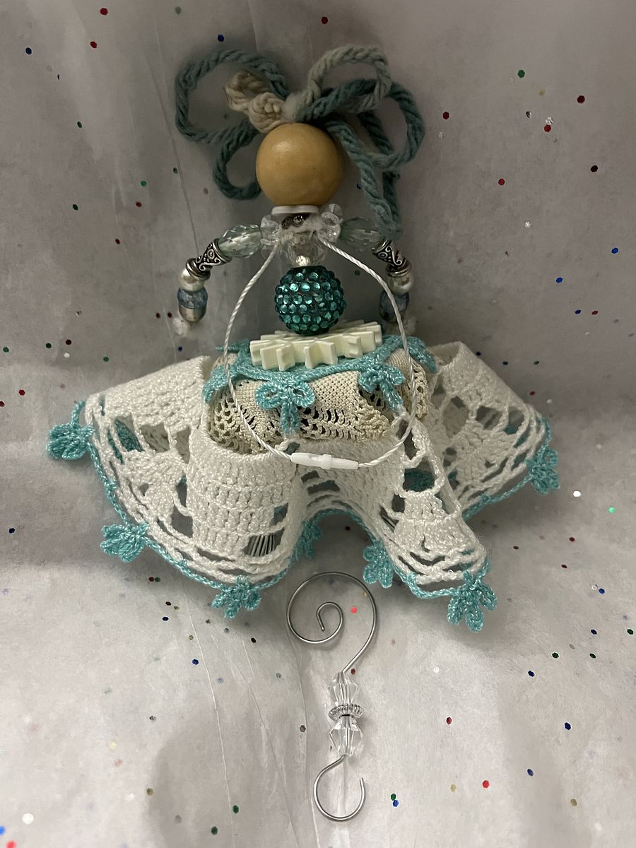 Turquoise Princess w/ Double Antique Lace/Linen Skirts product image (3)