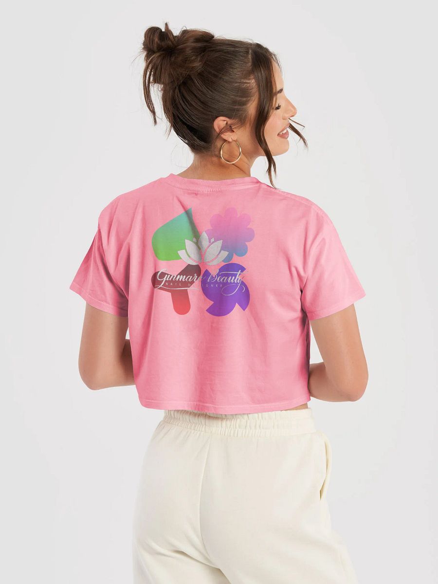 Lotus Bloom Women's Crop Top white product image (33)