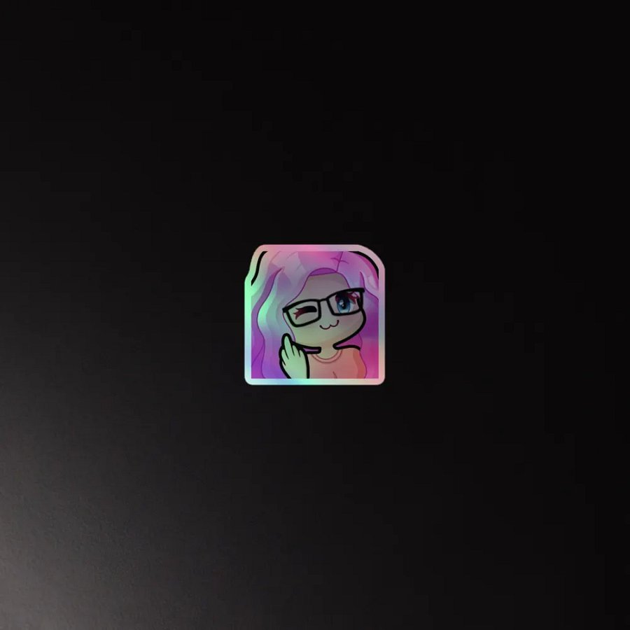 A Holographic Peachy Hello Sticker product image (2)
