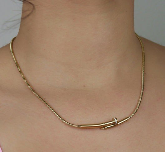 Necklace - Nail - Gold product image (2)