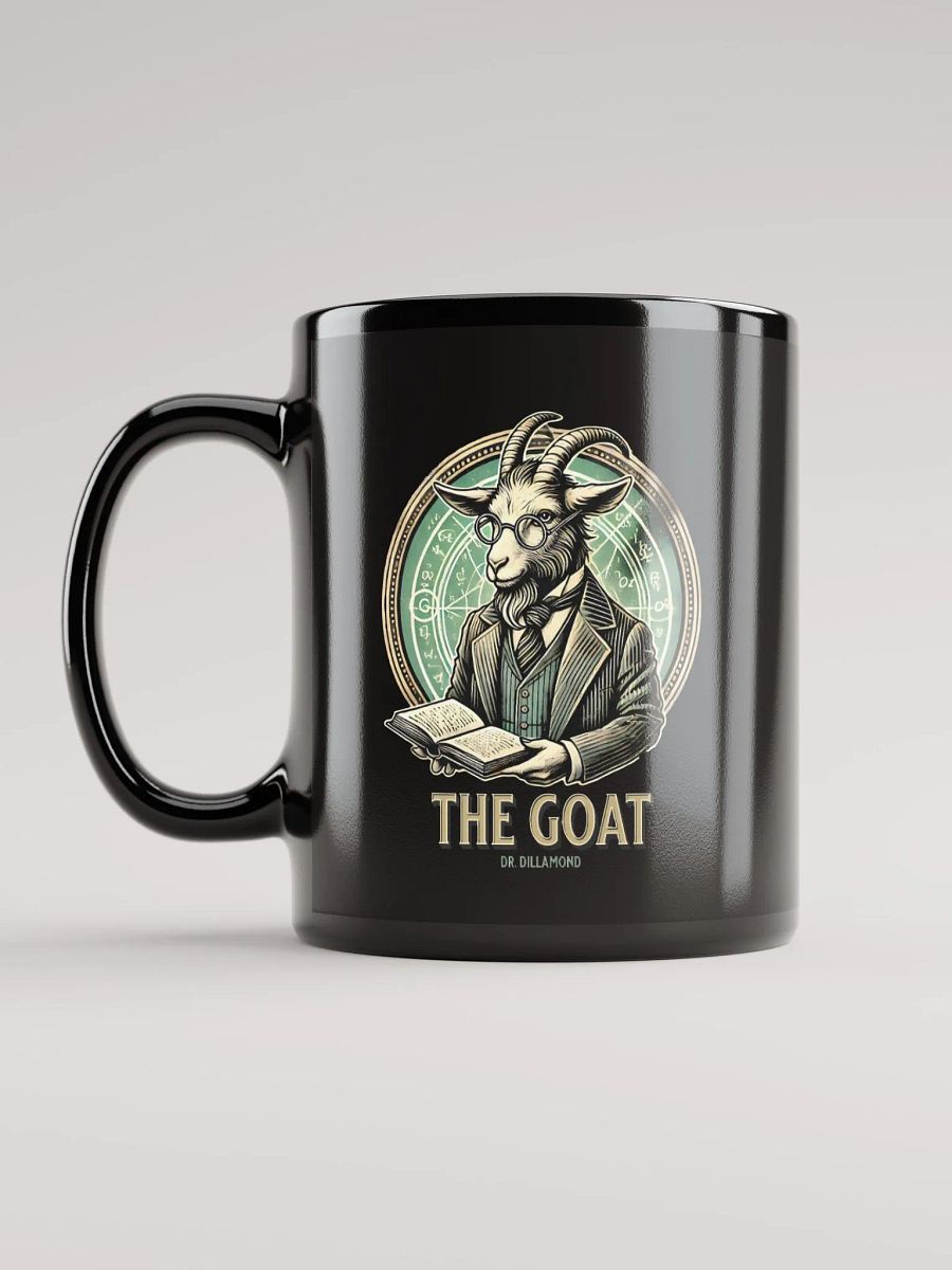 Dr. Dillamond "The GOAT" Broadway Mug – Black Glossy Ceramic Coffee Cup product image (6)