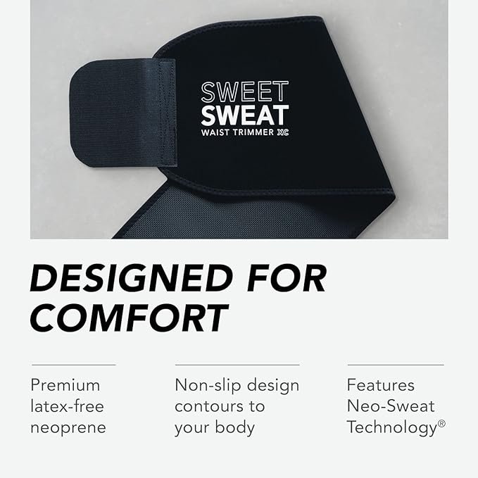 Sweet Sweat Waist Trimmer for Women and Men - Sweat Band Waist Trainer for High-Intensity Training & Workouts, 5 Sizes product image (6)