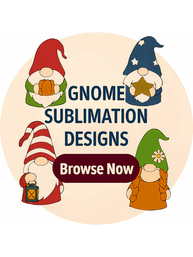 Gnome Sublimation Designs