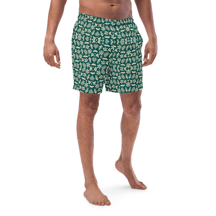 Tropical Breeze Leaf Swim Shorts product image (1)