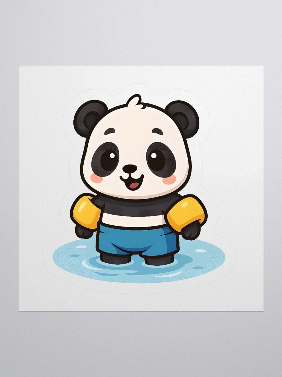 Cute Sticker of Panda with Floaties product image (1)