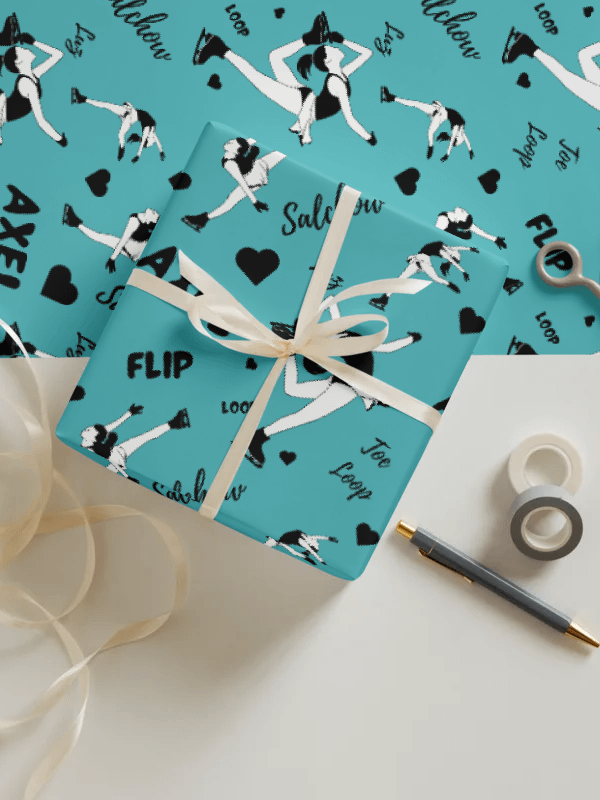 Ice Skaters Wrapping Paper Set product image (8)