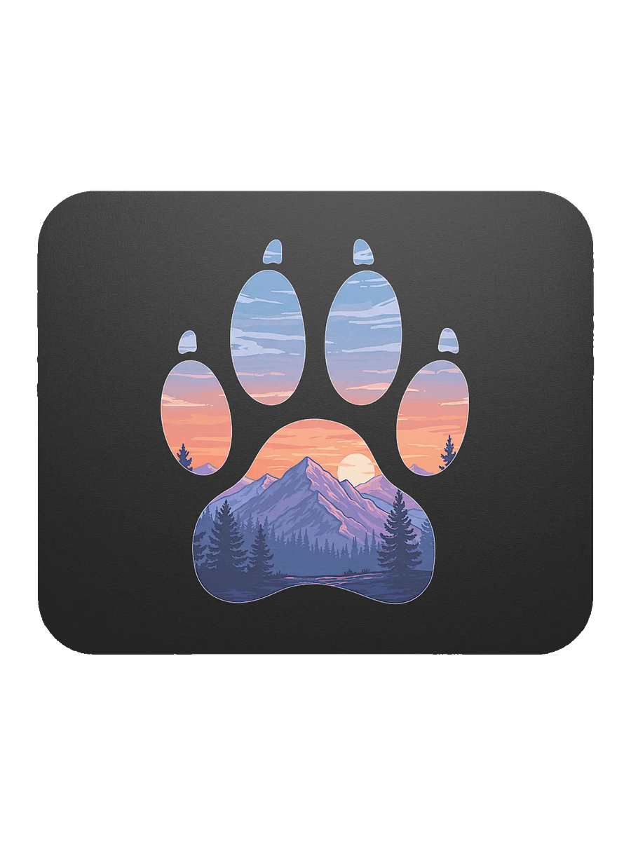 Mountain Adventure Black Mouse Pad product image (1)