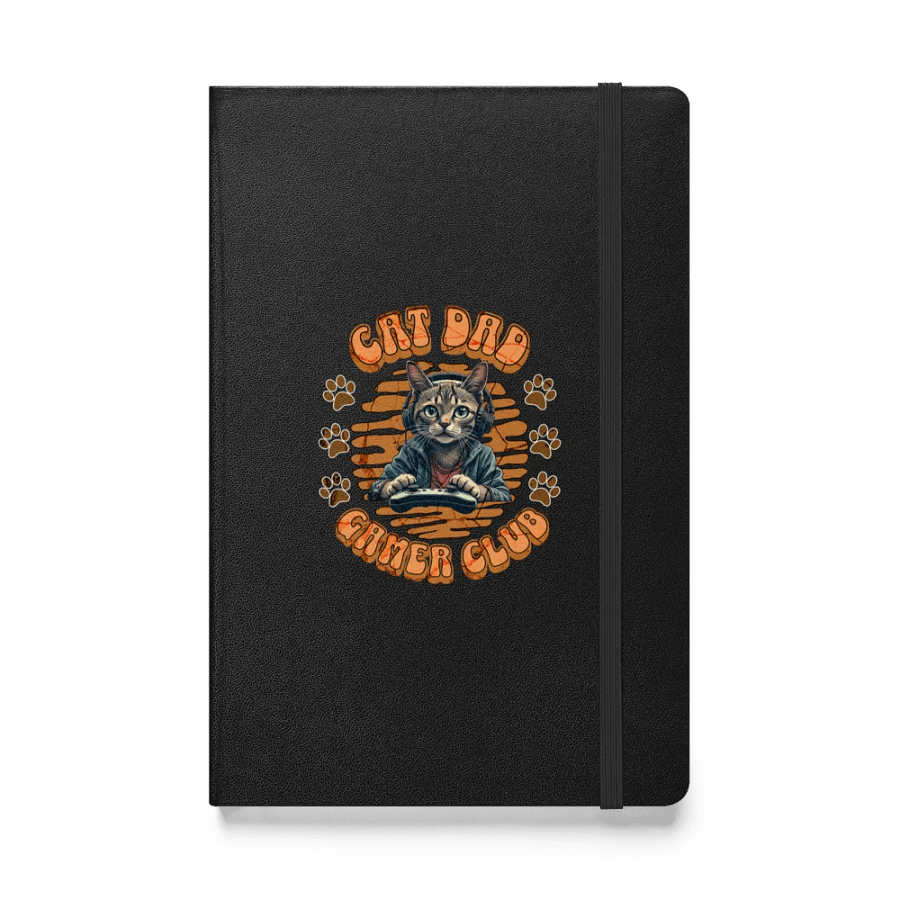 Cat Dad Gamer Club Hardcover Notebook product image (1)