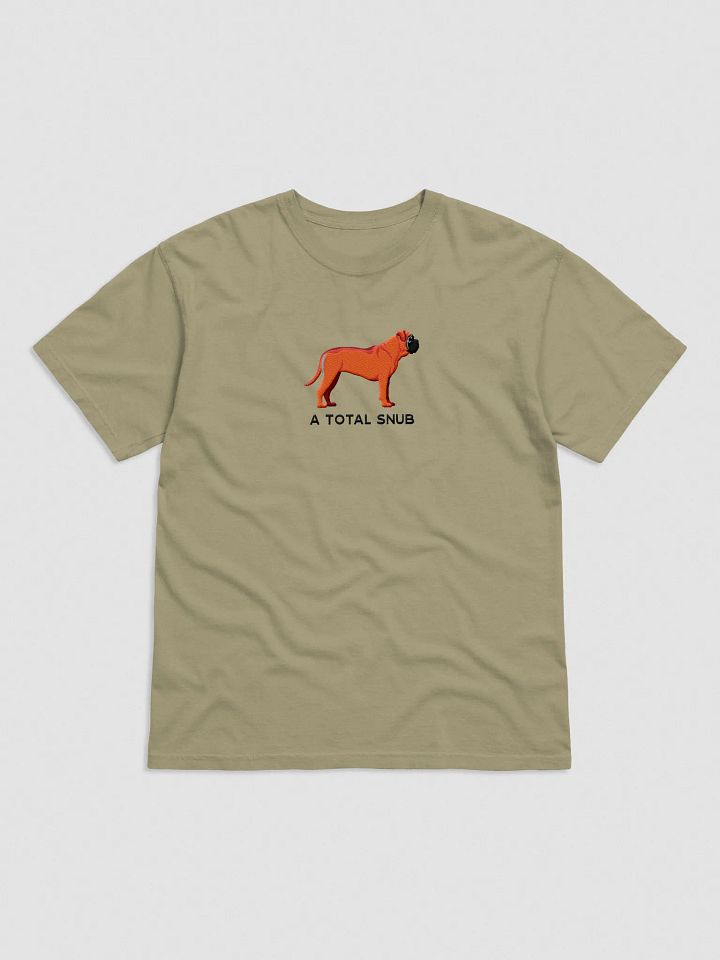 A Total Snub T-Shirt(Embroidered) of an English Mastiff(Red) product image (9)