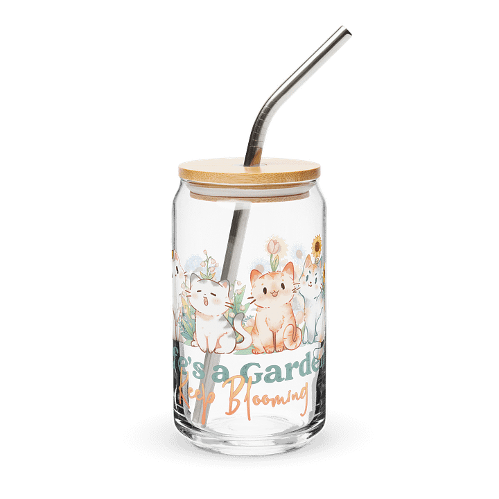 Life is a cat garden - Can-Shaped Glass product image (1)