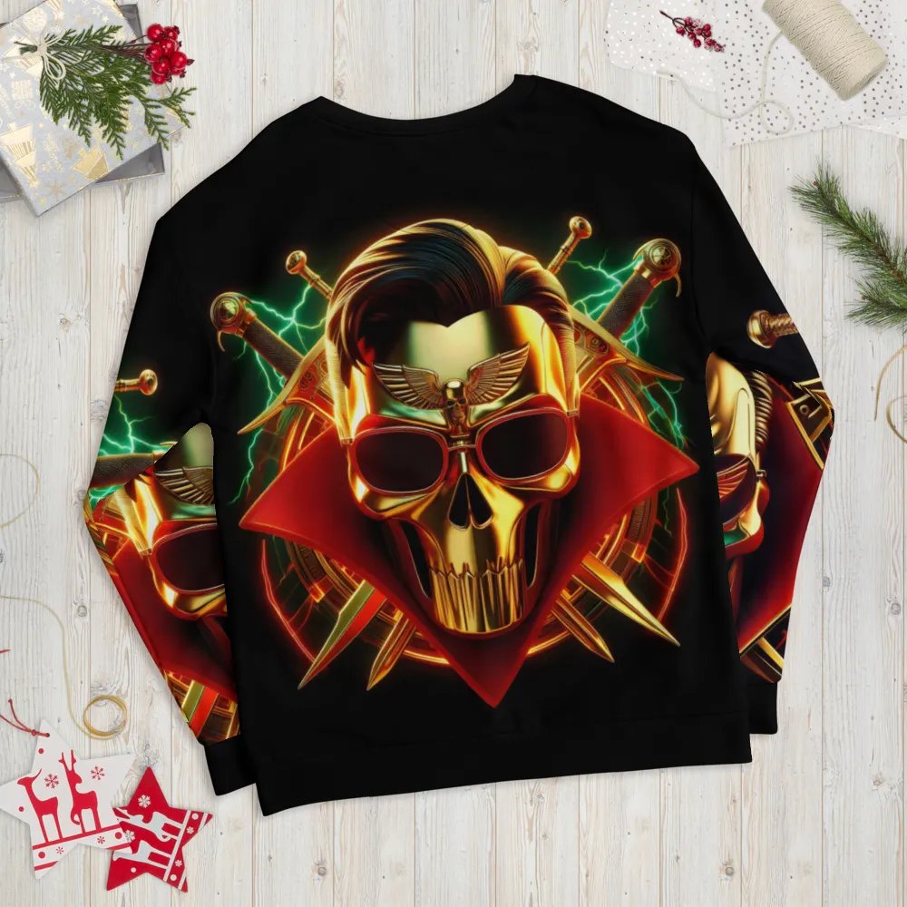 Golden Robot-Skull Face - Unisex Sweatshirt #22 product image (11)