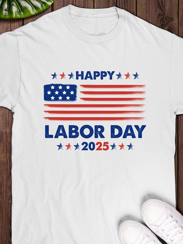 Happy Labor Day Flag USA - Labour Day 2025 T-Shirt product image (1)