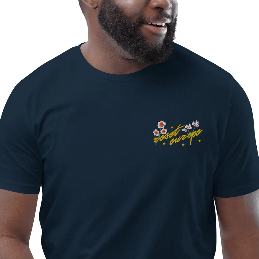 reset europe w/ flowers embroidered t-shirt - 100% organic cotton product image (6)